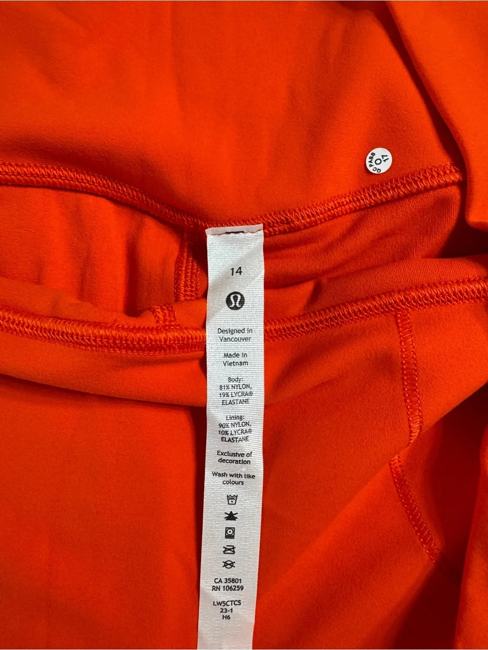 lululemon Align High-Rise Leggings in Vibrant Orange 25”
